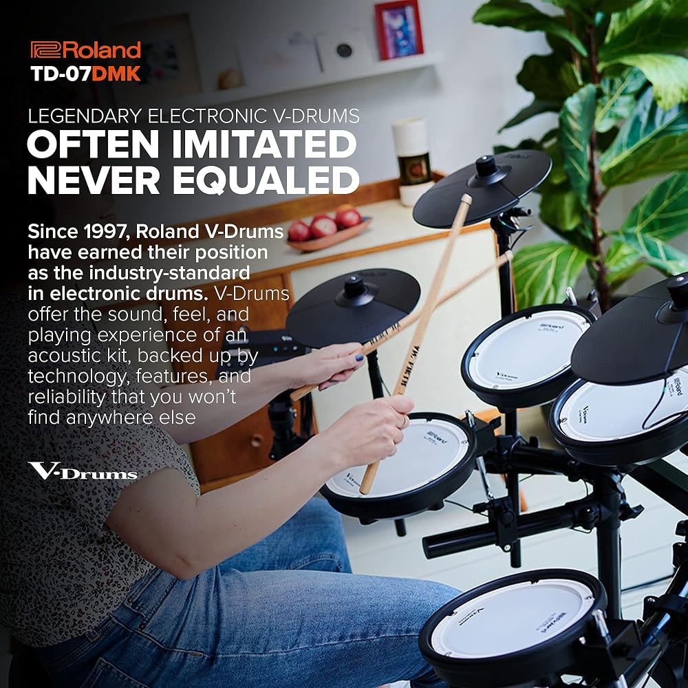 Roland TD-07DMK V-Drums Electronic Drum Set with Mesh Heads and USB Connectivity