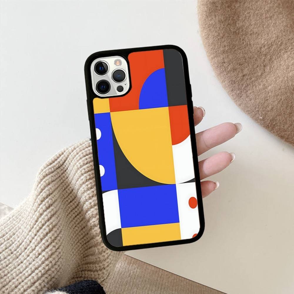 Geometric Bauhaus Art Phone Case For IPhone 17 Pro 16 Plus 16 Pro Max 15 14 13 12 11 PC+TPU Back Cover
