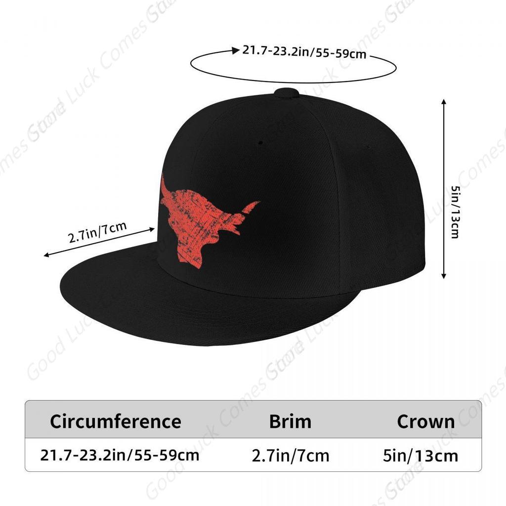 Red Brahma Bull Printed Cap For Unisex Snapback Hat Women's Baseball Caps Adjustable