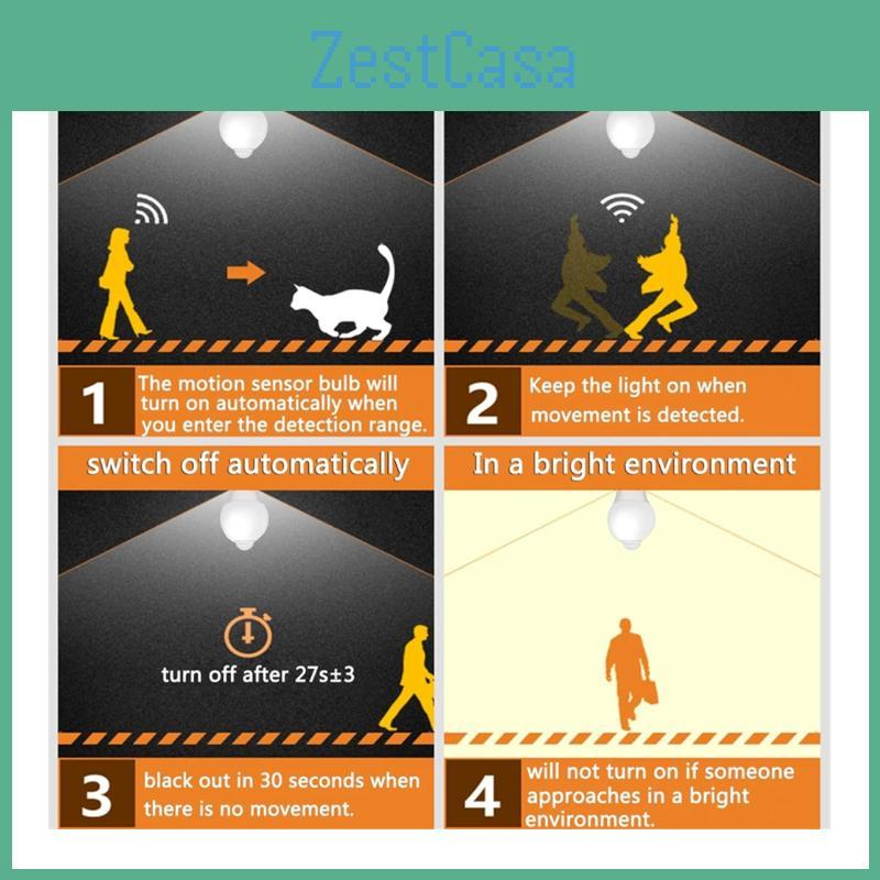 E27 Human Led Motion Sensor Bulb Lamp For Home Use And Corridor Lighting Tool