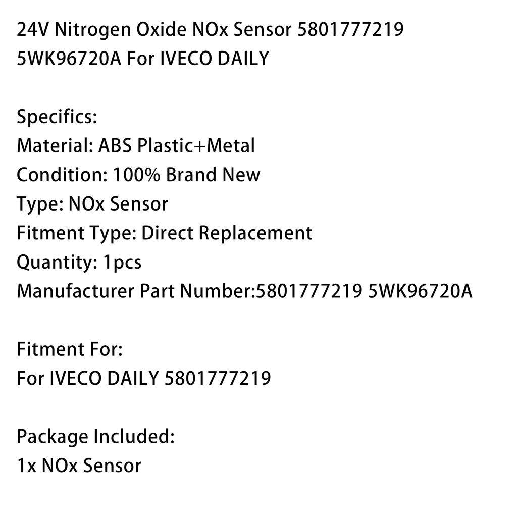 24V Nitrogen Oxide NOx Sensor 5801777219 5WK96720A For IVECO DAILY
