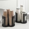 Sturdy Cup Organizers With 360 Degree Rotation For Easy Access To Disposable Plastic And Paper Cups 3Compartments
