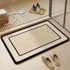 French Style Diatomaceous Earth Water Absorption Mat Bathroom Floor Mat Toilet Foot Mat Door Mat Entrance Quick-Dry Non-Slip Carpet