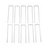10Pcs Metal Ground U Tent Pegs Gazebo Camping Tarpaulin Hooks 10/15/20 CM Length Outdoor Ground Cloth Nail Farm Garden Tools