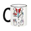 Personalized Medical Doctor Mugs DIY 3D Stethoscope & Heartbeat Pattern Ceramic Milk Tea Coffee Cup