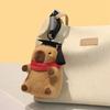 Dr. Capybara Hanging Accessories Cute Animal Stuffed Plush Toys Congratulations Capybara Keychain Backpack Charm Doll Gifts