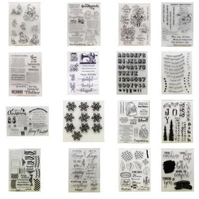 Clear Stamps Silicone Stamp Cards Clear Stamp with Patterns 3D Scrapbooking Journaling Card Making Decorations Stamps