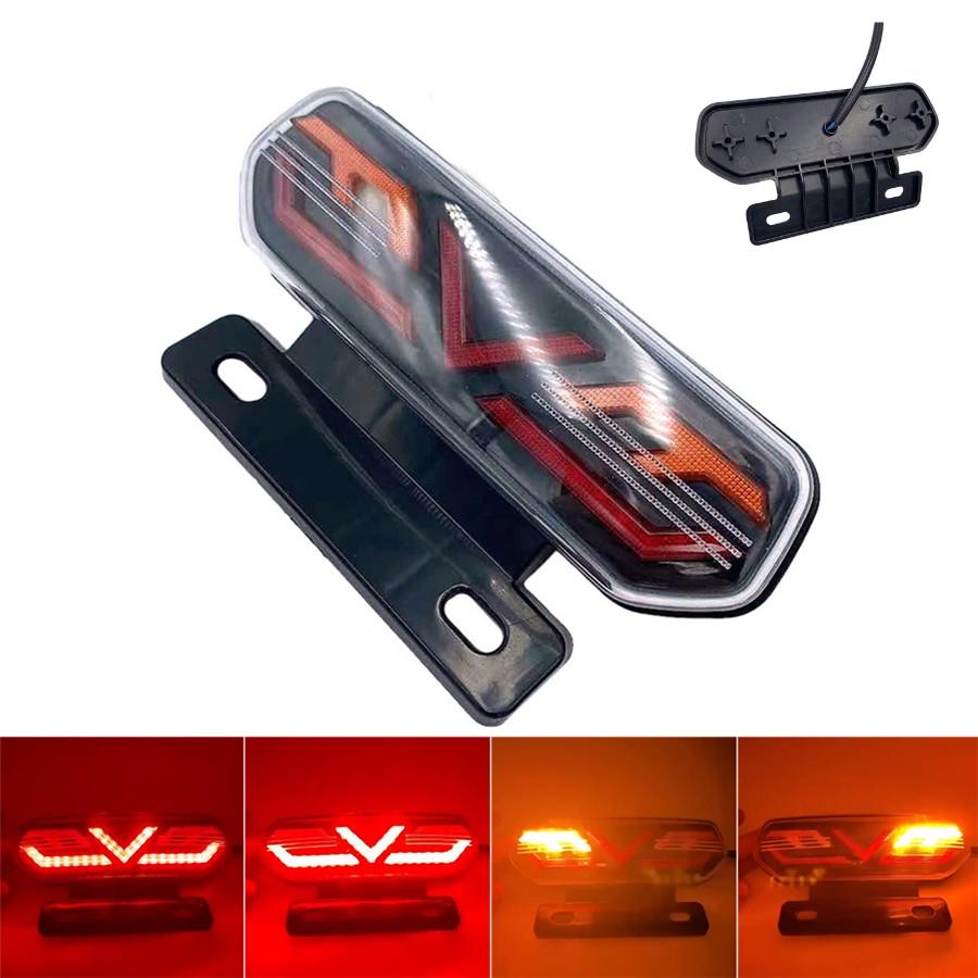 12V LED Motorcycle Rear Brake Tail Lamp Turn Signal Indicator Red Amber Light