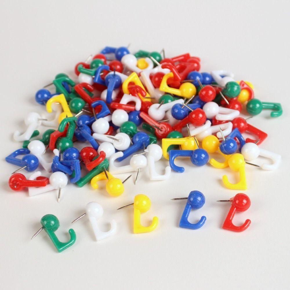 100Pcs DIY Thumb Tacks Reusable Board Thumbtack Portable Cork Board Pushpin  Wall Markers