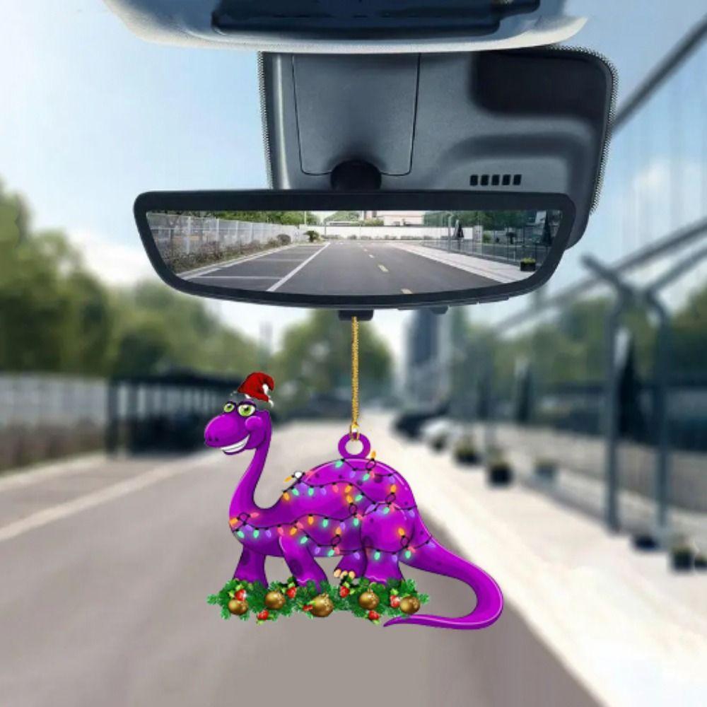 Acrylic Christmas Tree Dinosaur Pendant Decorative Dinosaur Hanging Decoration Christmas