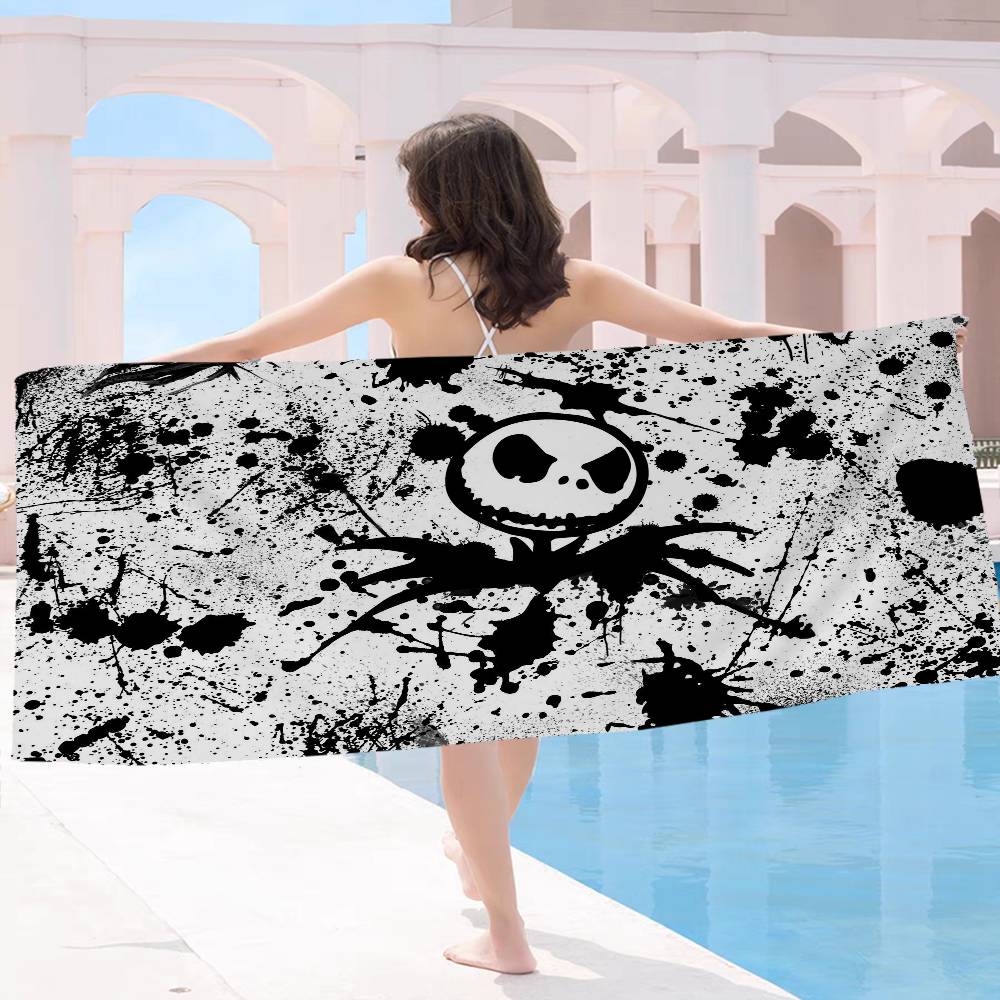 The N-Nightmare B-Before C-Christmas Bath Towel Microfiber Soft Water Absorbing Breathable For Girl Kids Decorative Beach Towel