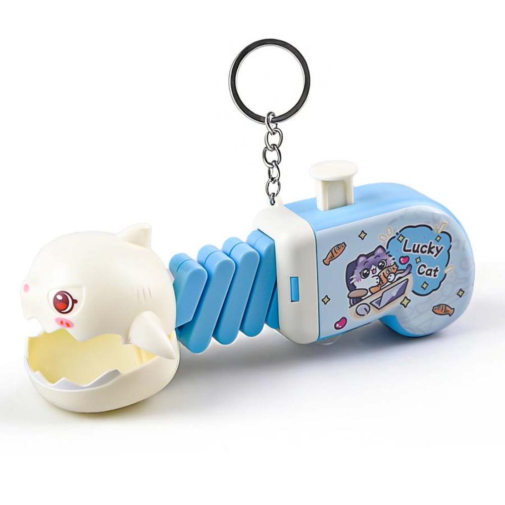 

Biting Action Retractable Shark Clip Keychain Daily Entertainment синій