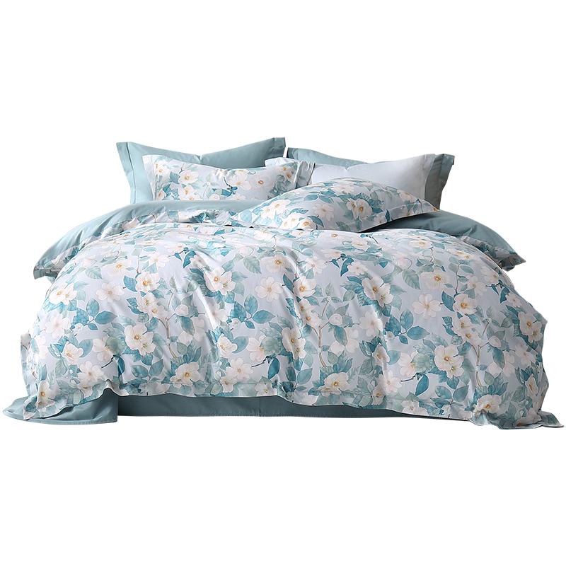 Mercury Home Textiles Tencel Lyocell Camellia 4-Piece Bedding Set 1.5m Bed (Duvet 200x230cm)