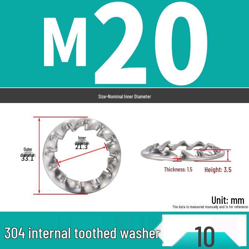 Iron Serrated Locking Washer Set with Anti-Loosening Shims