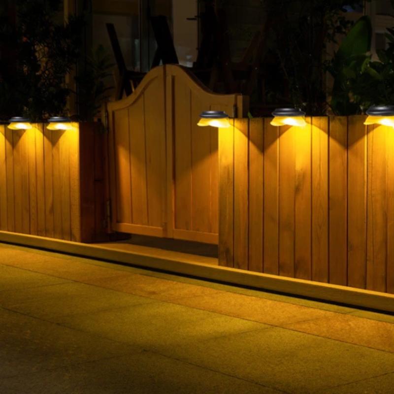 Solar LED Light, Outdoor Courtyard Home Fence Wall Lamp Motion Sensor Decoration for Patio and Garden External Sconce