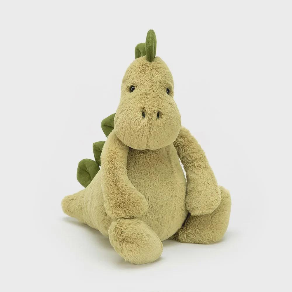 Søt sjenert grønn dinosaur plysjleke - Perfekt julegave
