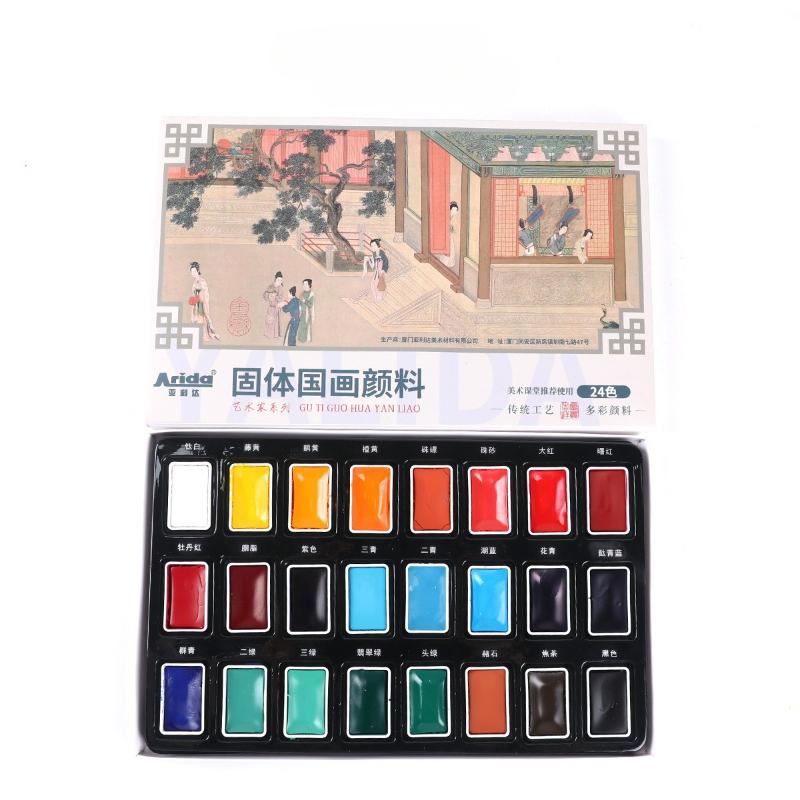 6/12/24 Color Water-soluble Solid Chinese Painting Pigments Ink Painting Beginner Set