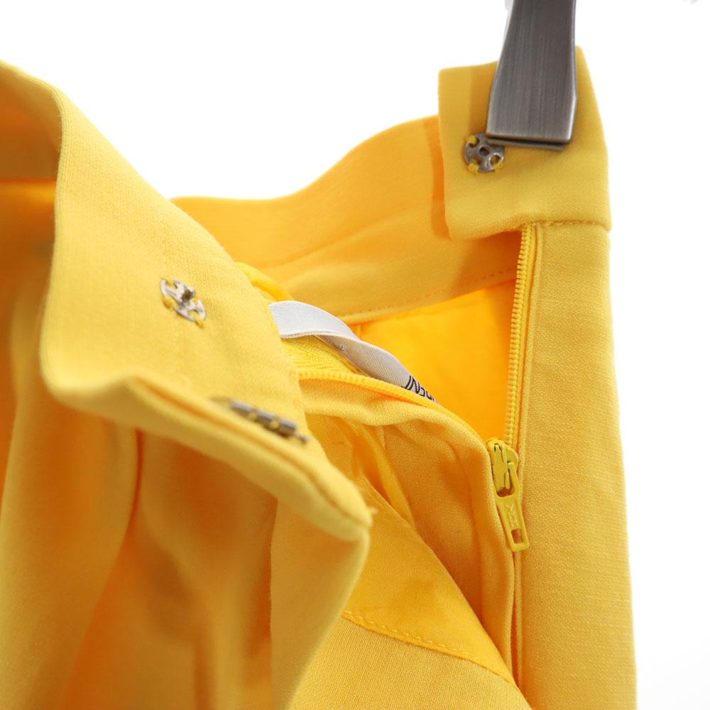 Yves Saint Laurent 90s Old Mimole Length Tight Skirt 36 Yellow Women Used