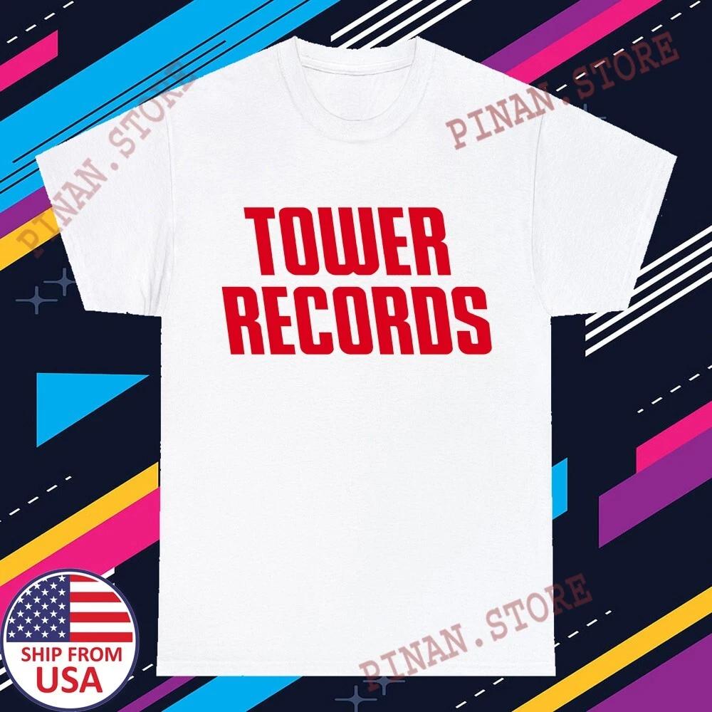 Tower Records Vintage Men s White Yellow Size S-5XL XL