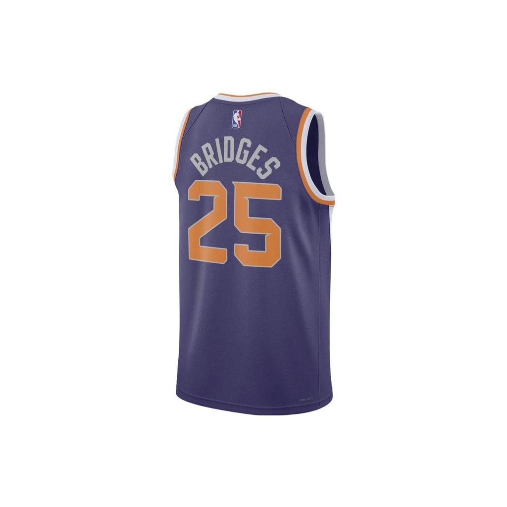 Nike NBA Team Printed Jersey Tank Top Fan Edition 22-23 Season Limited Edition Bridges No. 25 Unisex Tops Purple FB1811-569