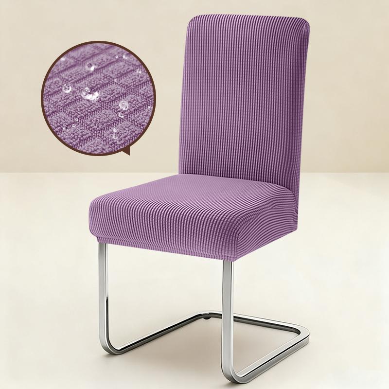 1PC Stretch Dining Chair Covers High Back Waterproof Textured Jacquard Fabric Parsons Chair Slipcover Thick Chair Protector
