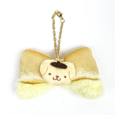 Fluffy Ear Ribbon Bag Charm Pompompurin Keychain Mascot