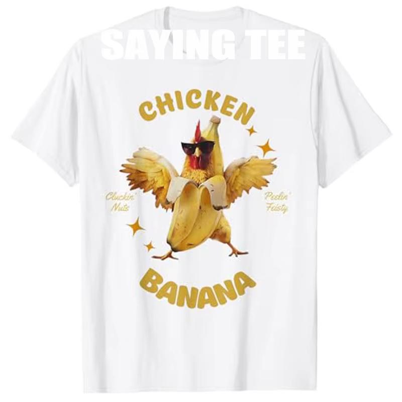 

Unisex Clothing Unisex Funny Chicken Banana Teens Kids Dance TShirt Humor Dancing Lover Graphic Outfit Y2k Design Saying Tee Y2k 4XL