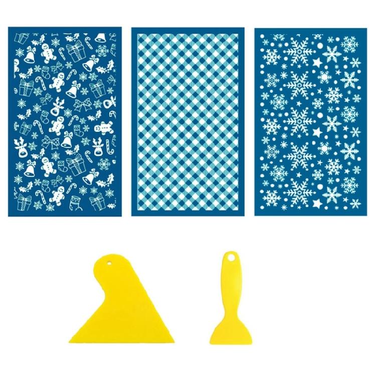 Screen Printing Template with Scraper Clay Earrings Decorative Screen Printing