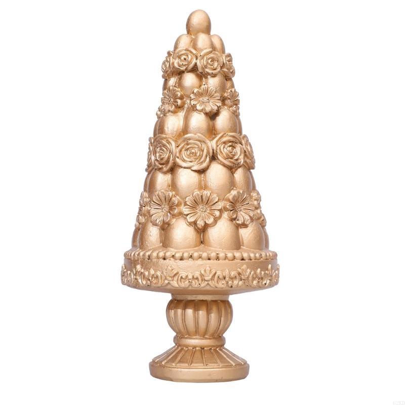 62KD Resins Easters Eggs Table Tree Figurine Statue for Living Room or Office Decors