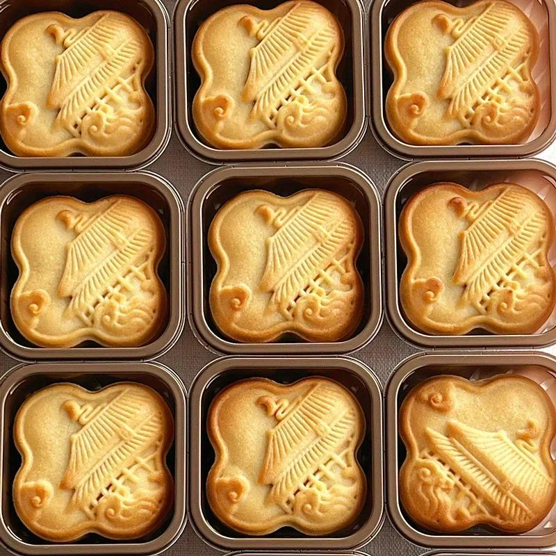 75g 3D Palace Lotus Shaped Mooncake Mold Mid-Autumn Festival Pastry Hand-pressed Mold Home Diy Baking Tools Cake Decoration