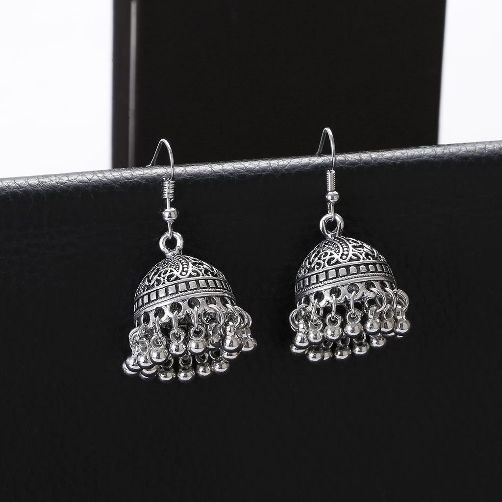 Pendientes Piercing Indian Zircon Jhumka Tassel Earrings Women Accessories Kolczyki Copper Color Earring Trendy Party Ear Rings