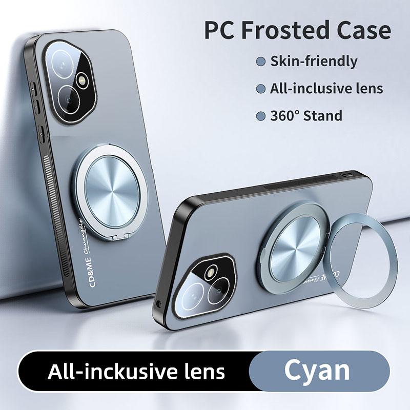 Luxus AG Matt Hülle Für Huawei Honor 400 300 200 Pro X9C Smart Magnetisch PC Mattiert 360 Grad Halter Ständer Schutzhülle