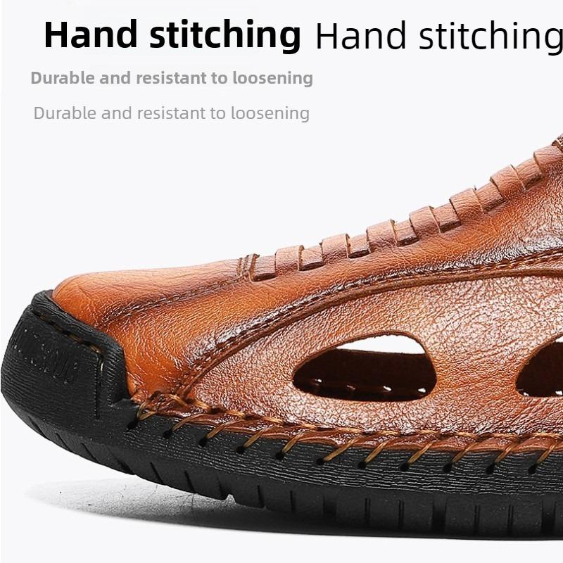 38-48 Herren Übergröße Leder Strand Sandalen