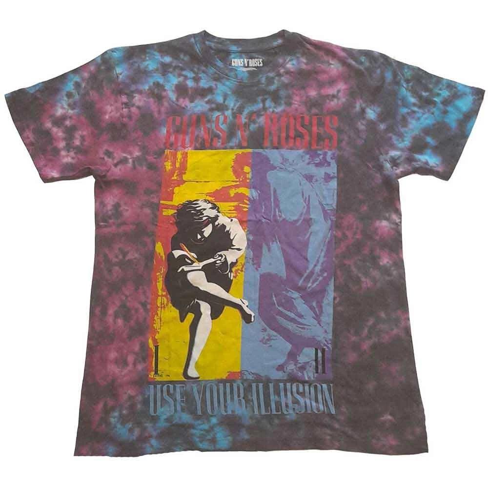 Guns N  Roses Unisex T-Shirt: Use Your Illusion (Dye-Wash) (Small) 4XL