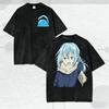 Maglietta Lavata Slime Rimuru Tempest Modello Nuovo 2026 Abbigliamento Personalità Abbigliamento per Tutto l'Anno Moda Retrò Vintage Coppie