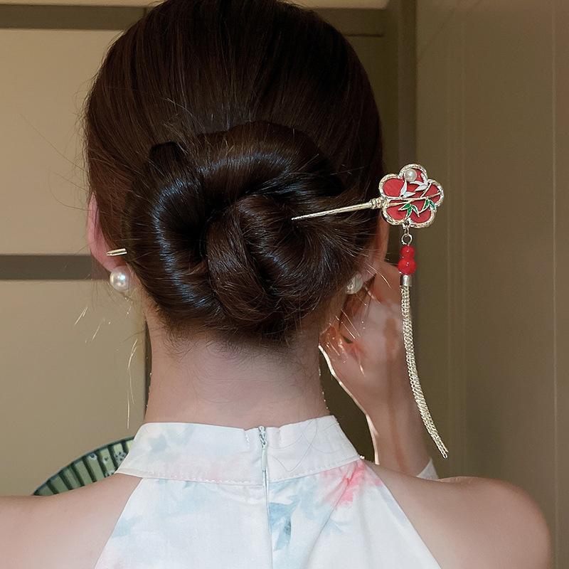 Retro Chinesische Elegante Quaste Haarnadel Fan Haar Stick Haar Zubehör Hanfu Pografie Requisiten