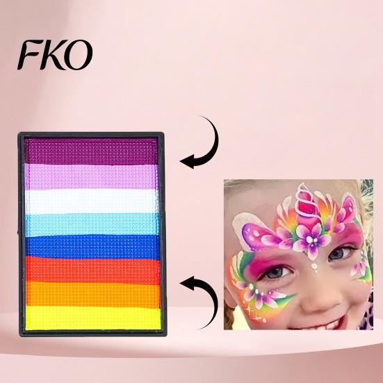 High Pigment Body Paint 50G Rainbow for Face Painting, Makeup Easy Blend Halloween Party Cosplay, Washable Kids Adults Performance