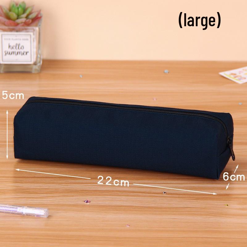Solid Color Oxford Large Pencil Case - Customizable Student Stationery Bag with Logo Printing