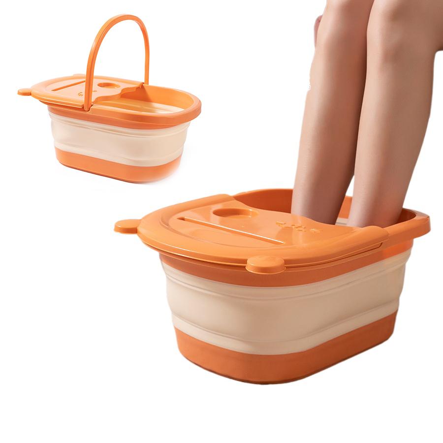 Cadă pliabilă pentru picioare cu masaj, cămin minimalist pentru adulți de uz casnic, găleată pentru înmuierea picioarelor cu capac, cadă adâncă pentru picioare, chiuvetă pentru spălat picioare