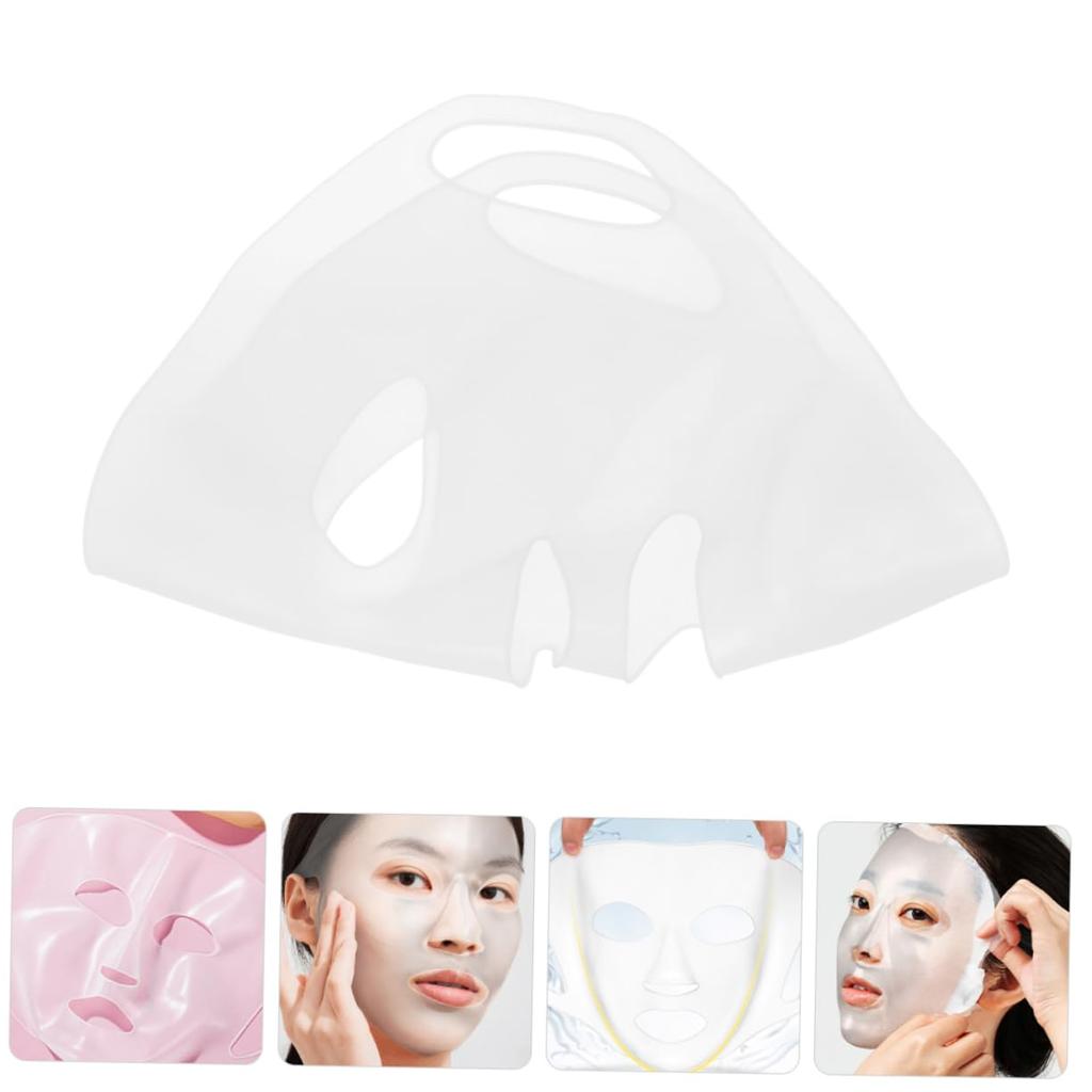 3D Silicone Face Mask Cover Reusable Face Mask Holder for Sheet Masks Moisturizing Facial Mask Cover Prevent Evaporation Beauty