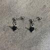 Angel Wing Heart Shape Earrings Stainless Steel Body Jewelry Ear Studs For Casual Or Formal Occasions