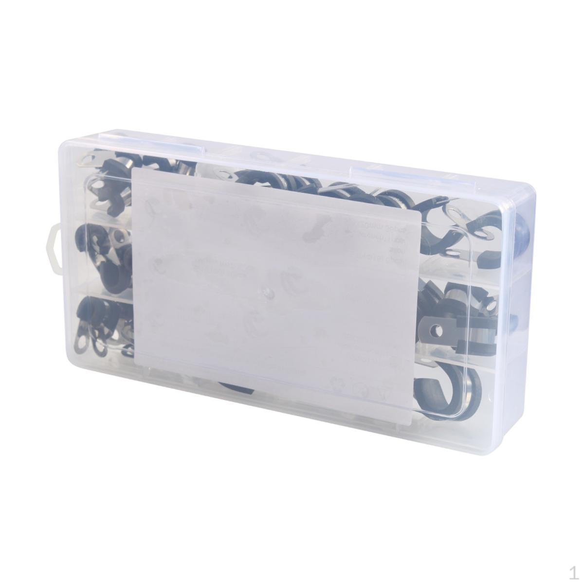 

52 Pieces Cable Clamps Metal Clamp Wire Assortment Kit Stainless Steel 5 Sizes - 1/4 5/16