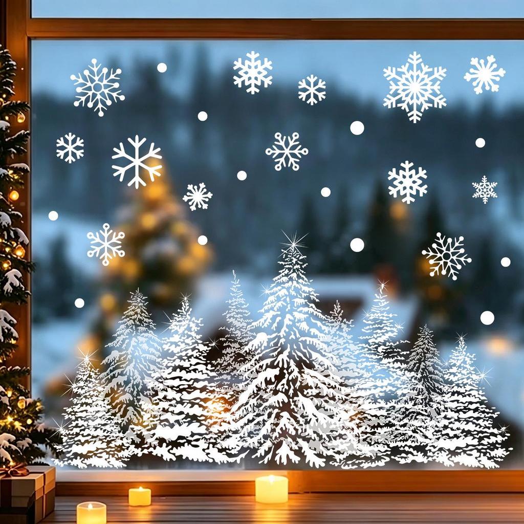 Christmas Snowflake Electrostatic PVC Window Decoration Sticker