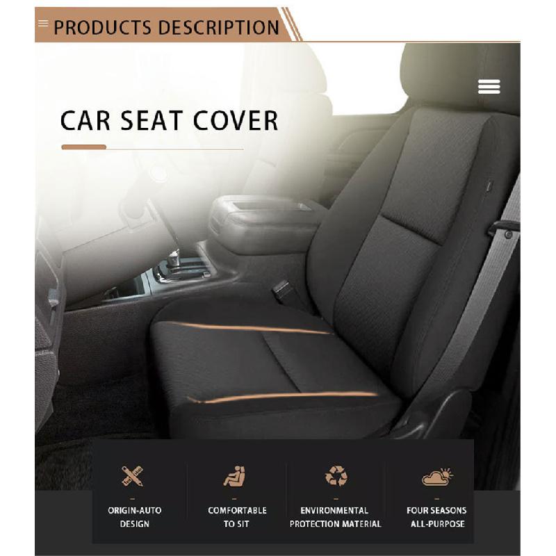 Left Driver Side Bottom Cloth Seat Cover For 07-14 Chevy Silverado 1500 2500Hd