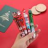 Christmas Cartoon Multi-Color Ballpoint Pen Set - Ten Colors, Perfect for Students and Holiday Gifts