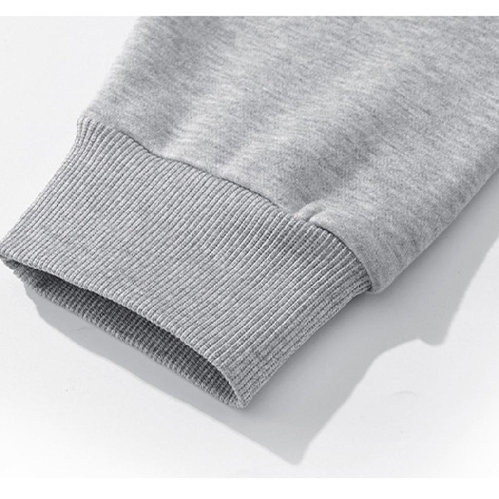Men's Casual Loose Solid-Color Half-Zip Hooded Sweatshirt, Sports Sweatshirt
