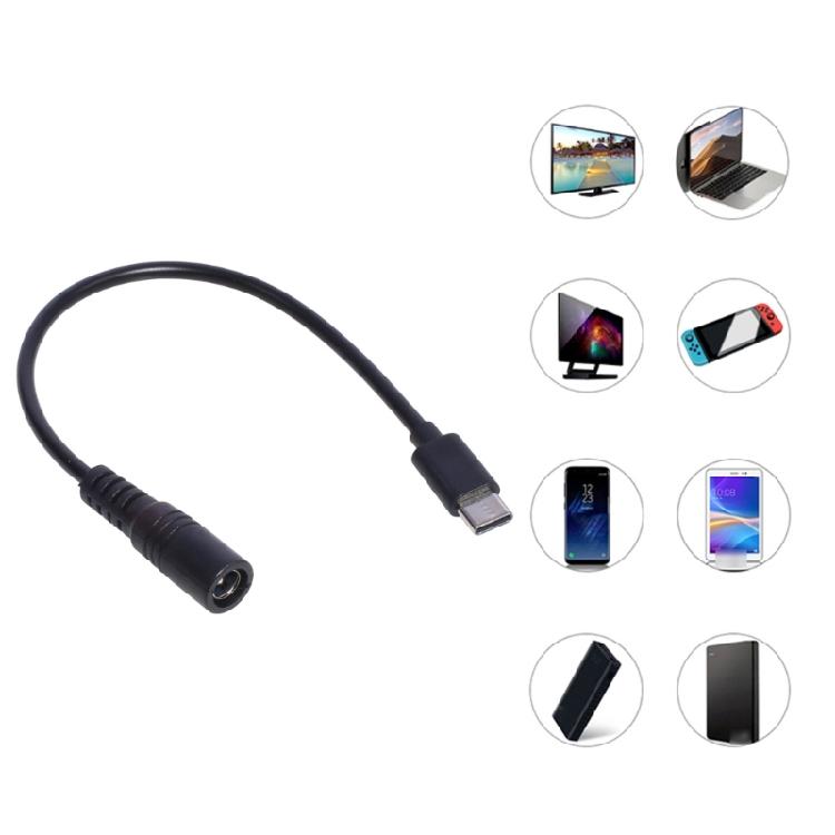 5V 3A USB C Type-C Power Cable 5.5 x 2.1mm DC Charging Connector for Router LED