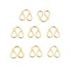 30Pcs Stainless Steel Gold Color W Shape End Clasps Hooks Chain Connectors For Bracelet Necklace DIY Jewelry Making Supplies