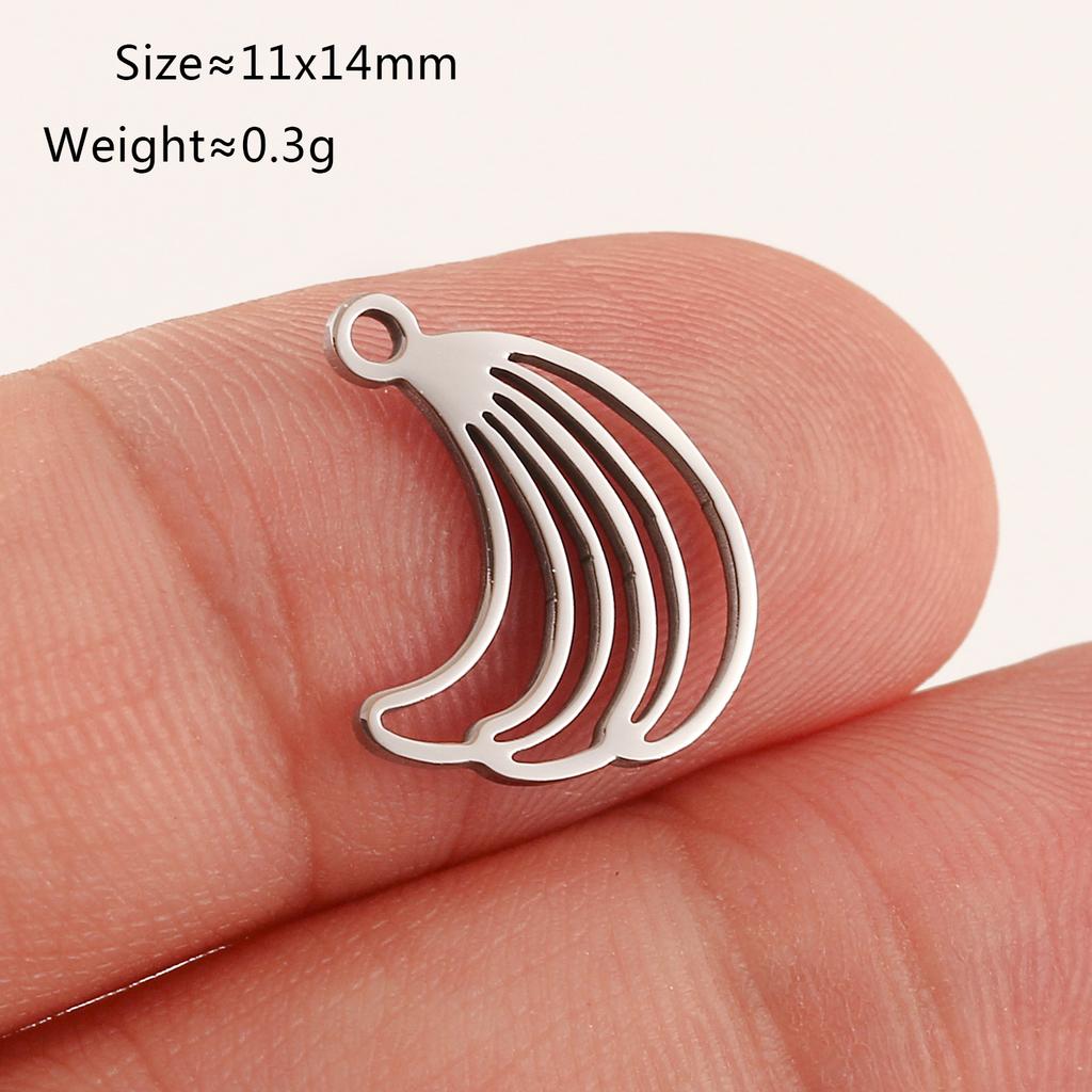 5Pcs Strawberry/Cherry/Pineapple/Watermelon Charms Stainless Steel Fruits Pendants DIY Bracelets Necklace Making Jewelry Making