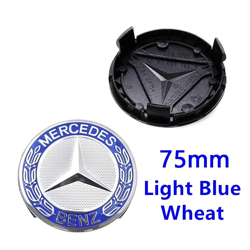 4pcs 56mm 60mm 68mm 75mm For Benz Car Wheel Center Hub Caps Rim Cover A180 A200 B180 B200 E200 W220 W213 W210 W164 Badge Emblem  KL1